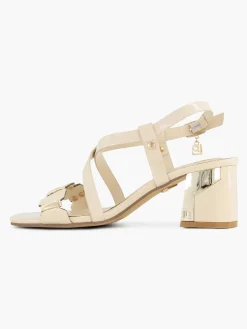 Clearance Creme Sandalette Dames Sandalen