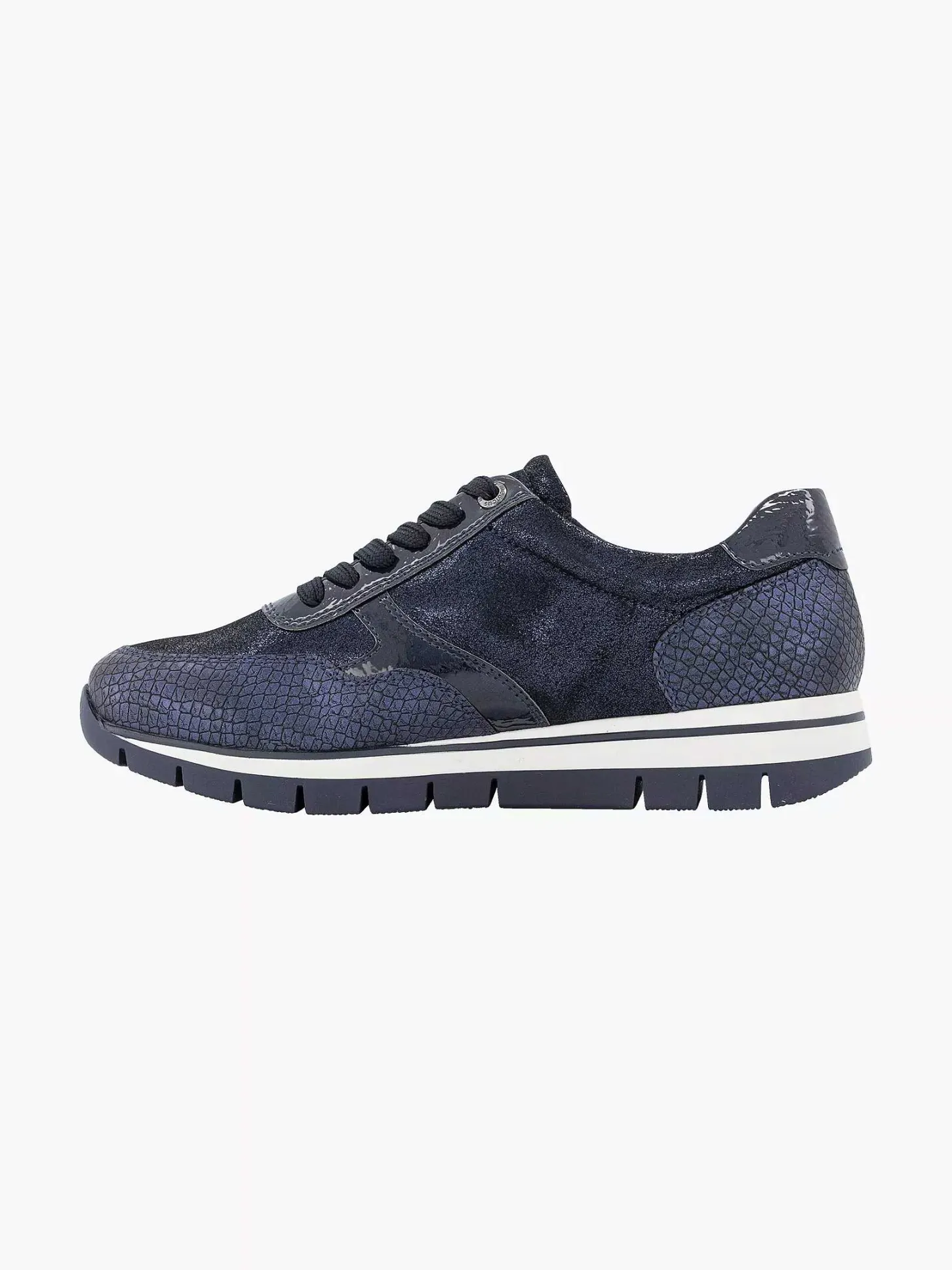 Online Donkerblauwe Comfort Sneaker Croco Dames Comfort Schoenen