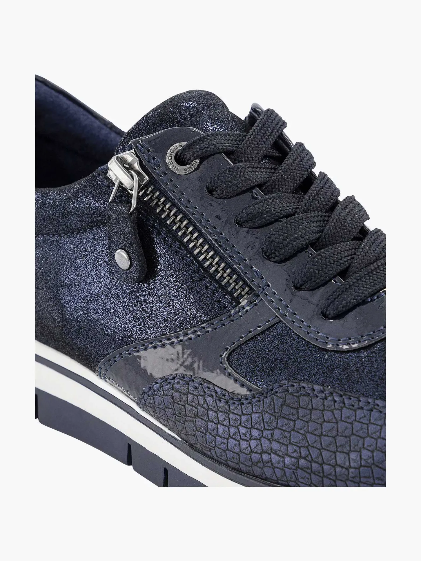 Online Donkerblauwe Comfort Sneaker Croco Dames Comfort Schoenen