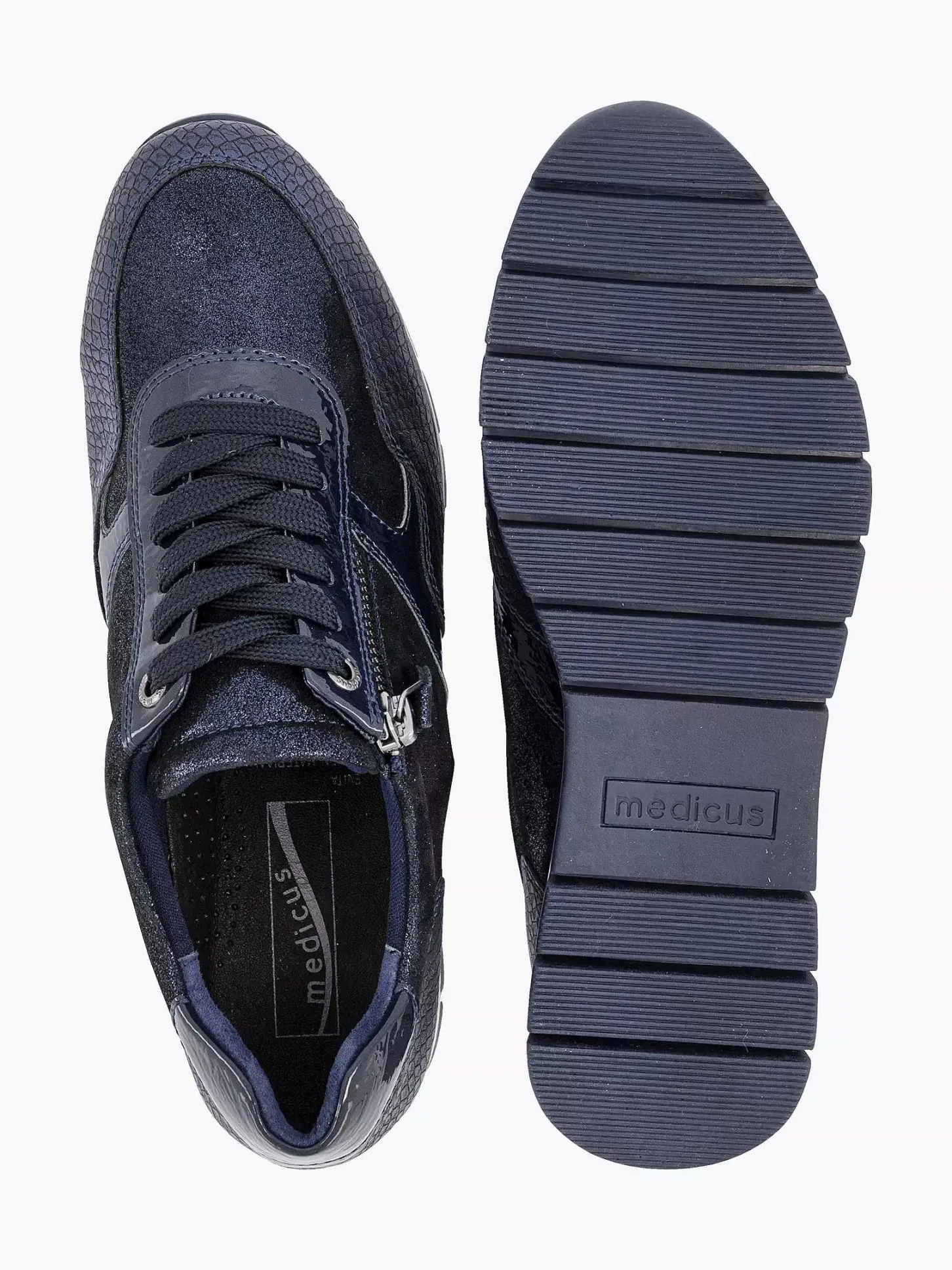 Online Donkerblauwe Comfort Sneaker Croco Dames Comfort Schoenen