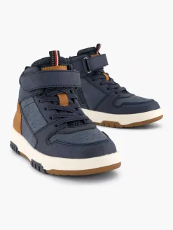 Sale Donkerblauwe Hoge Sneaker Kinderen Jongensschoenen