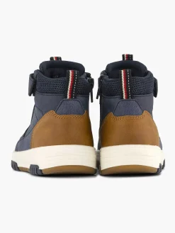 Sale Donkerblauwe Hoge Sneaker Kinderen Jongensschoenen