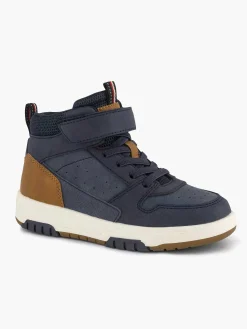 Sale Donkerblauwe Hoge Sneaker Kinderen Jongensschoenen