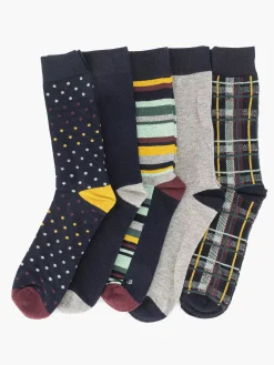 Discount Donkerblauwe Sokken 40-46 5 Pak Heren Sokken