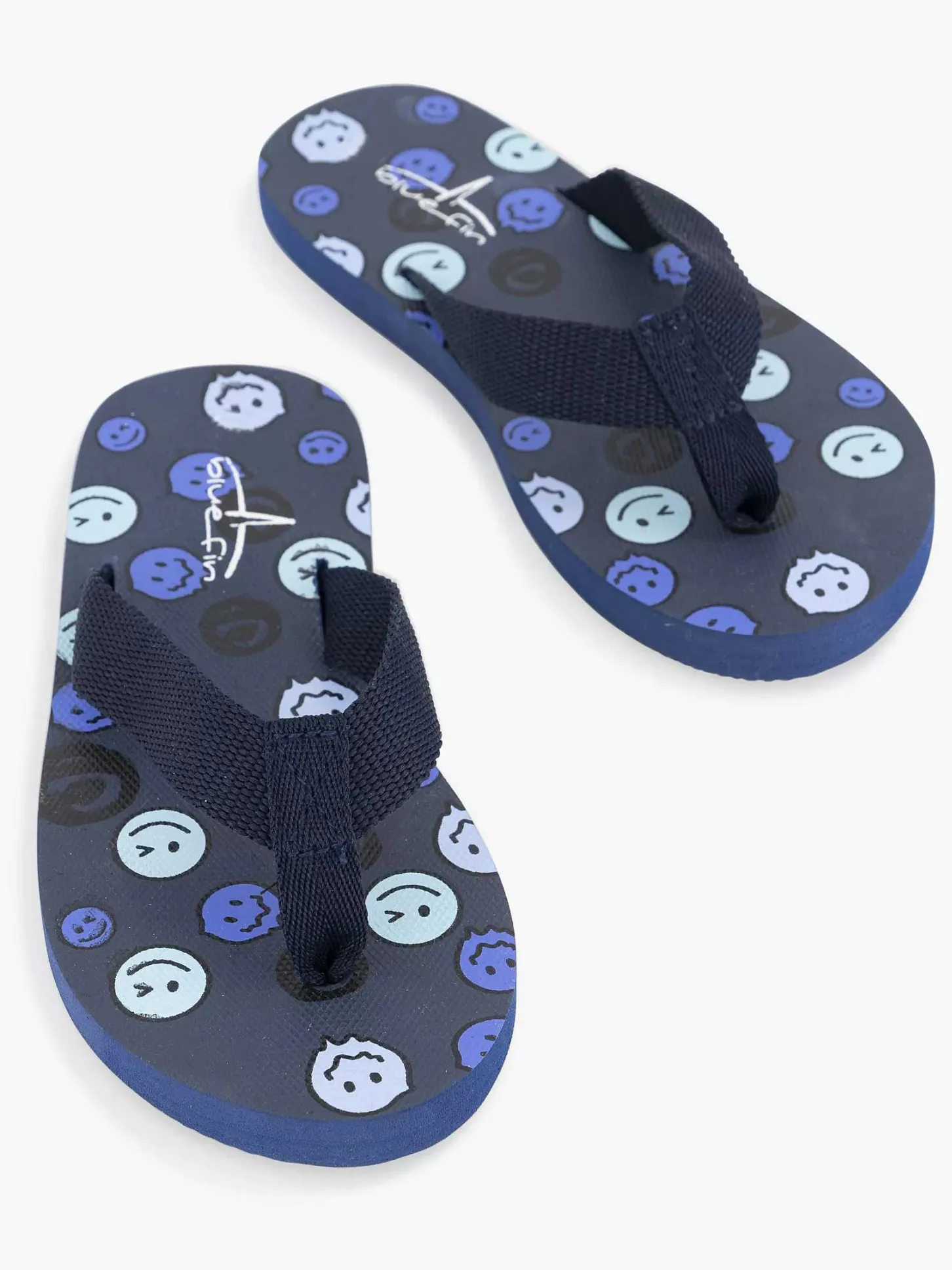 Sale Donkerblauwe Teenslipper Smiley Kinderen Jongensschoenen