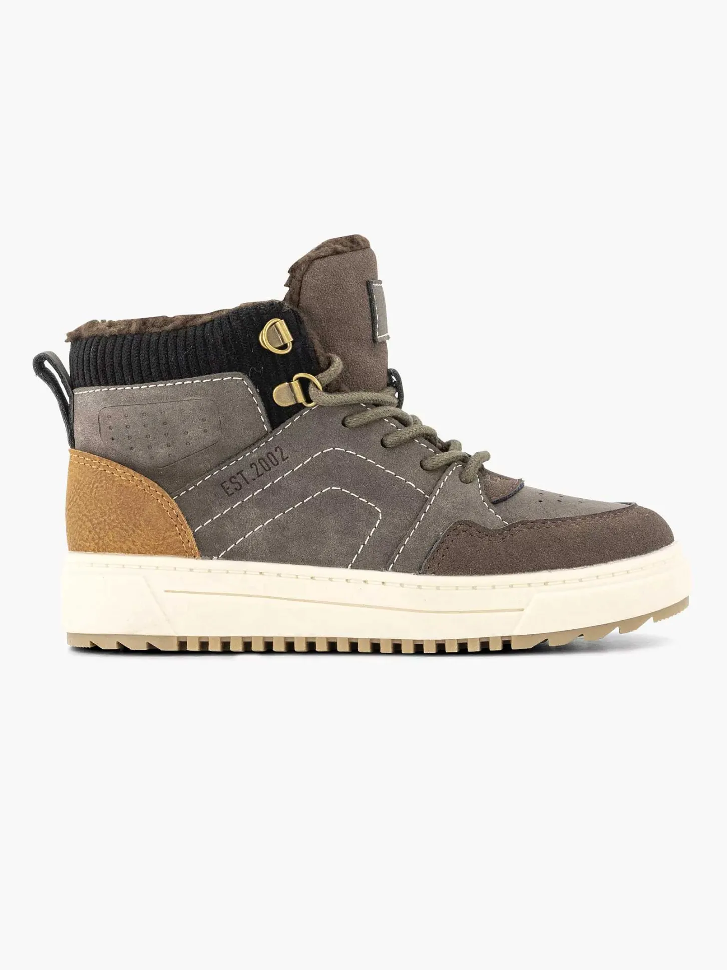 Clearance Donkerbruine Hoge Sneaker Kinderen Jongensschoenen