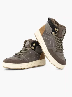 Clearance Donkerbruine Hoge Sneaker Kinderen Jongensschoenen