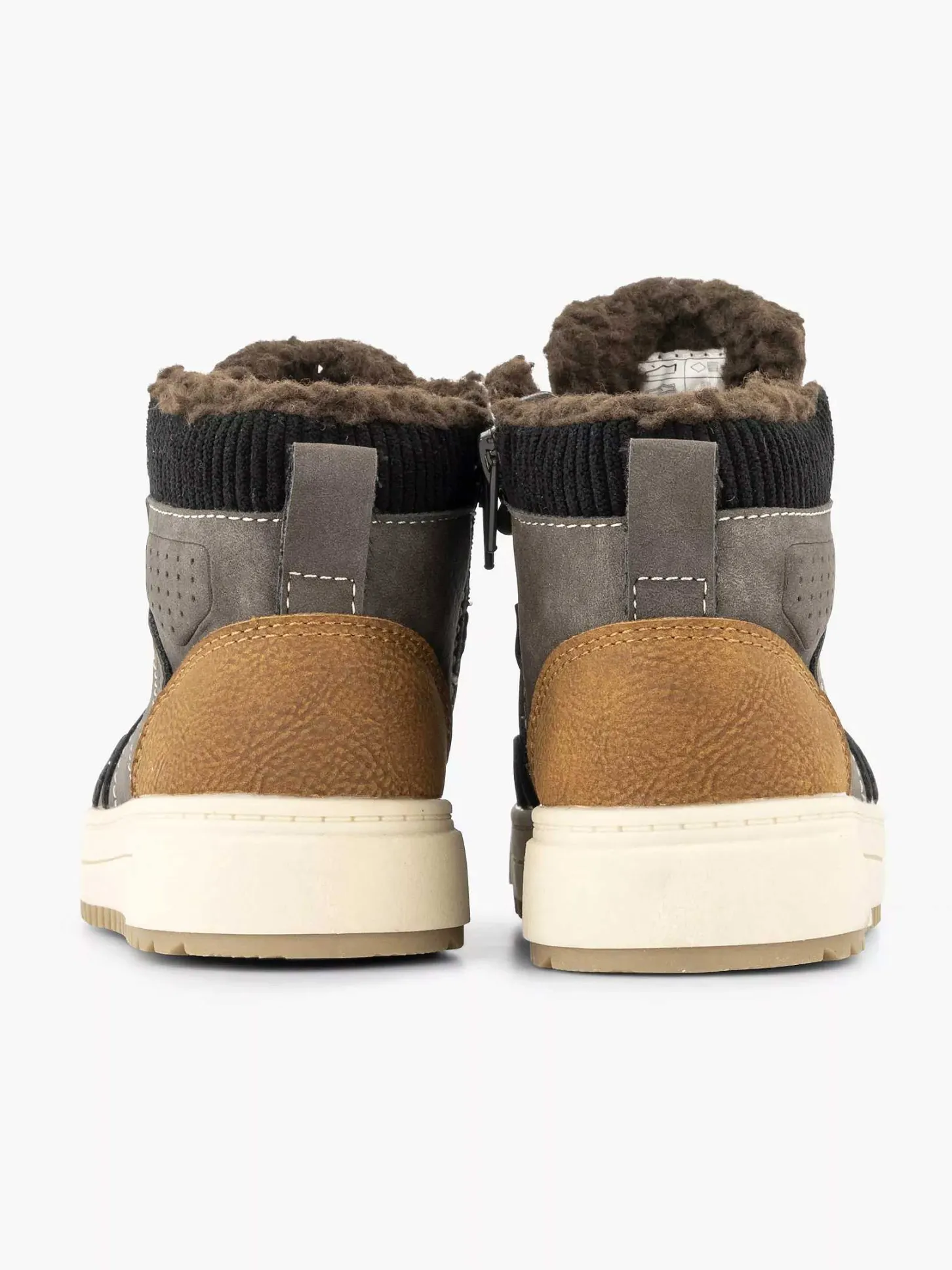 Clearance Donkerbruine Hoge Sneaker Kinderen Jongensschoenen