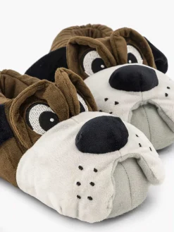 Hot Donkerbruine Pantoffel Hond Kinderen Jongensschoenen