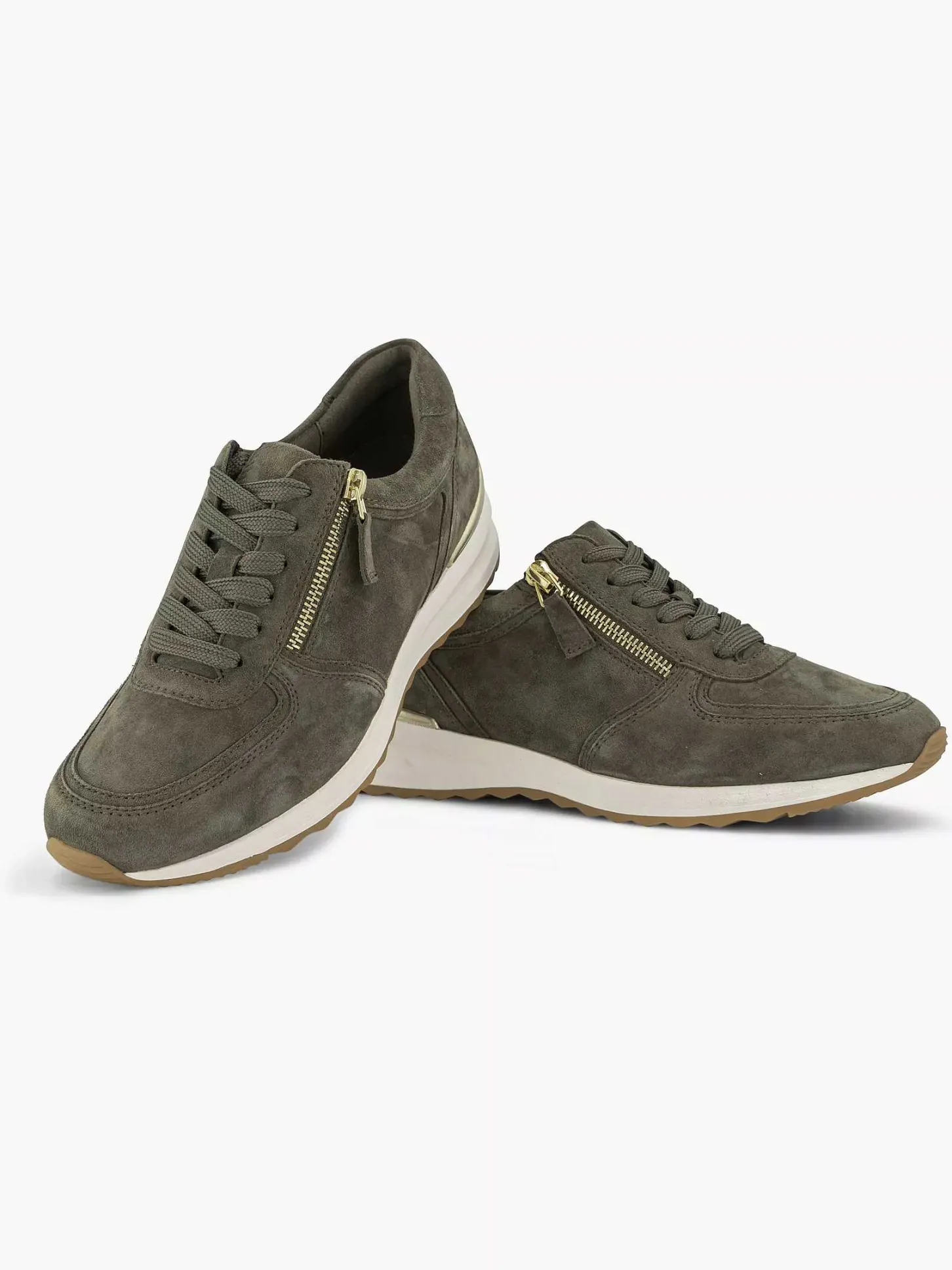 Discount Donkergroene Leren Comfort Sneaker Dames Comfort Schoenen