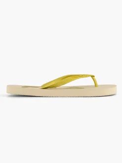 Gele Teenslipper Dames Sandalen
