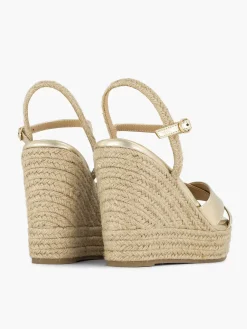 Best Gouden Espadrille Sleehak Dames Sandalen