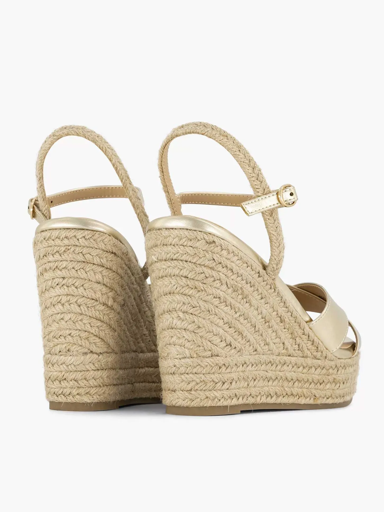 Best Gouden Espadrille Sleehak Dames Sandalen