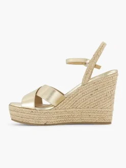 Best Gouden Espadrille Sleehak Dames Sandalen