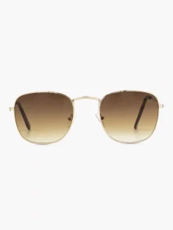 Outlet Gouden Zonnebril Met Bruine Glazen Dames Online Exclusive Accessoires