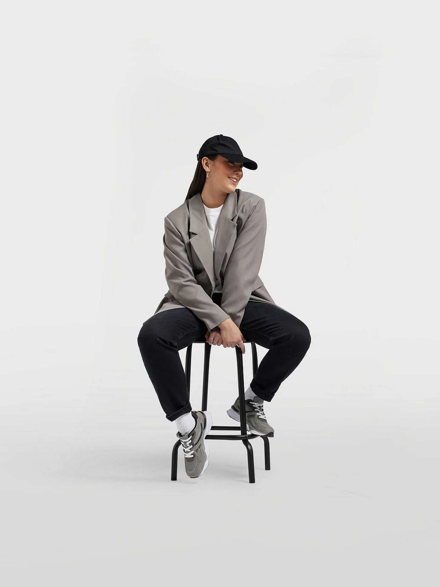 Outlet Grijze Chunky Sneaker Dames Sneakers