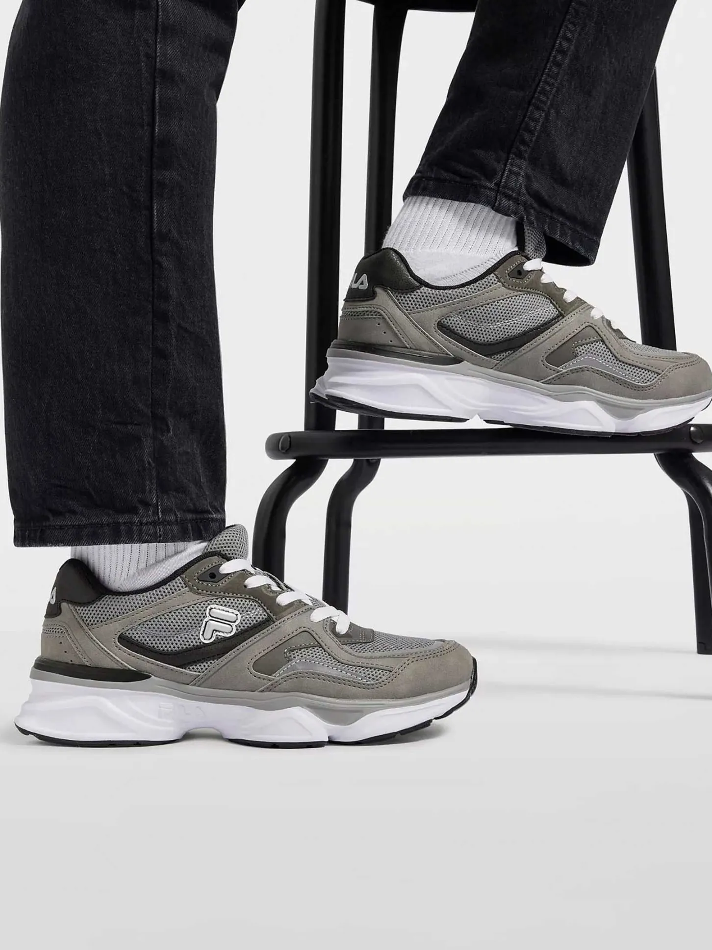Outlet Grijze Chunky Sneaker Dames Sneakers