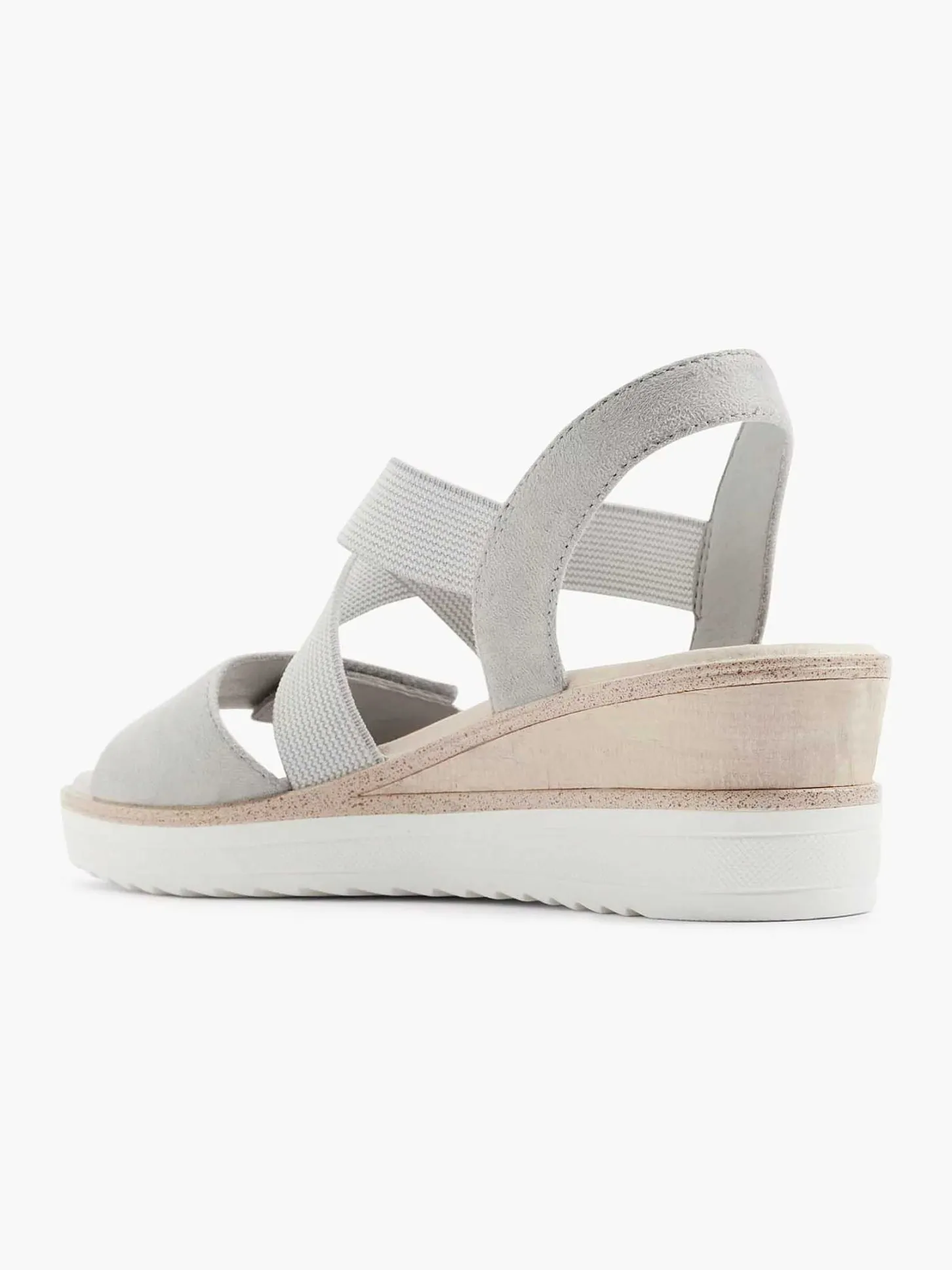 Discount Grijze Comfort Sandalette Sleehak Dames Comfort Schoenen