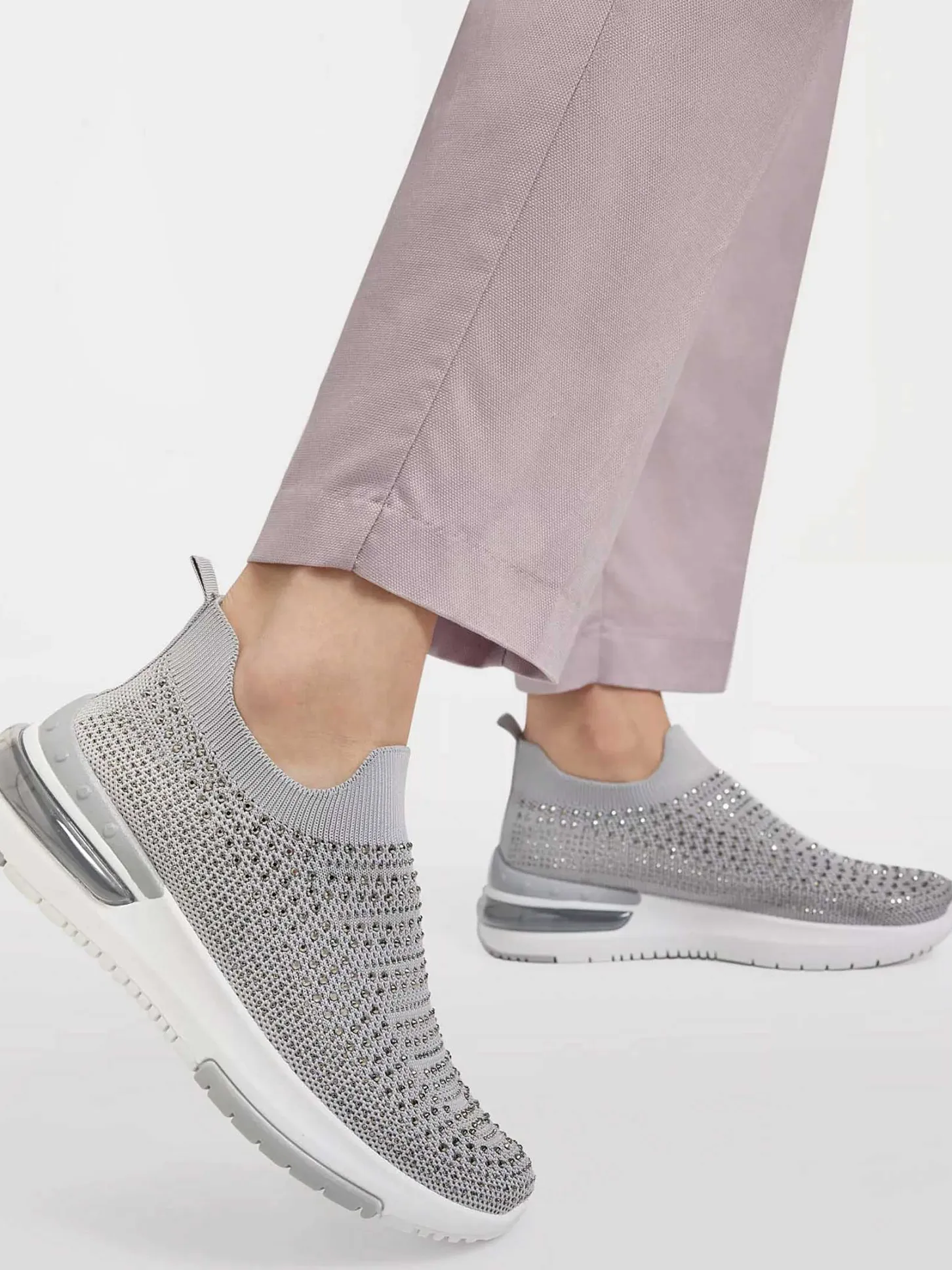 Discount Grijze Instapper Dames Sneakers