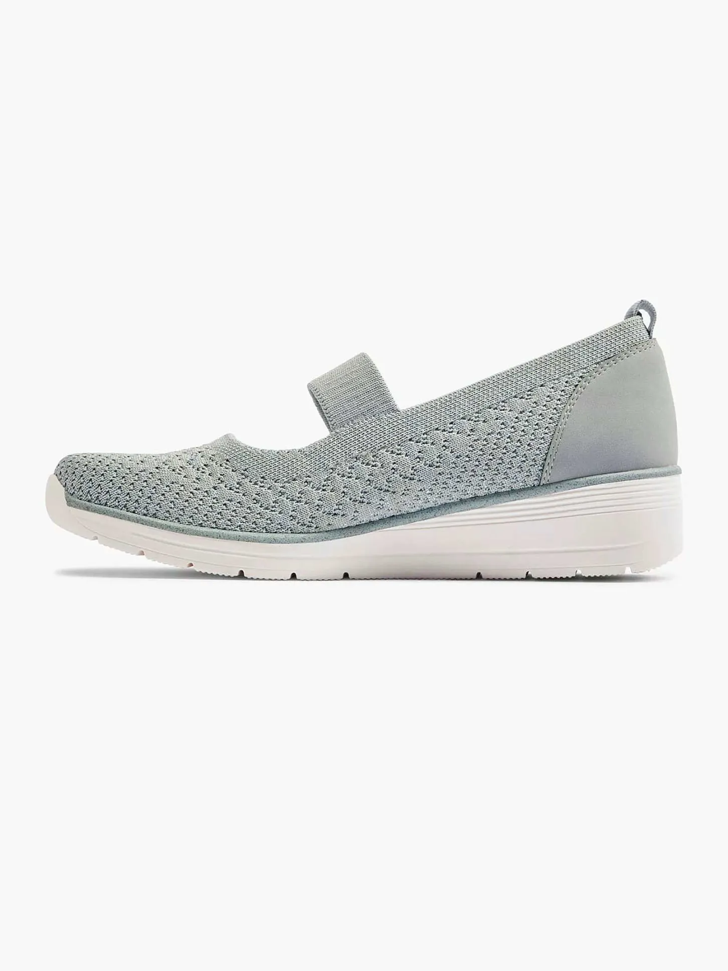 Hot Grijze Instapper Sleehak Dames Comfort Schoenen