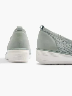 Hot Grijze Instapper Sleehak Dames Comfort Schoenen