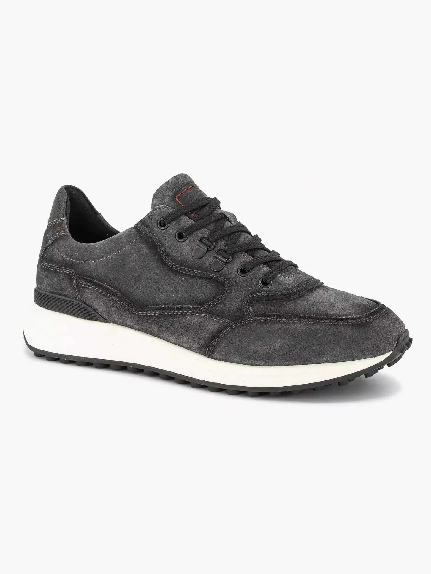 Outlet Grijze Leren Sneaker Heren Sneakers