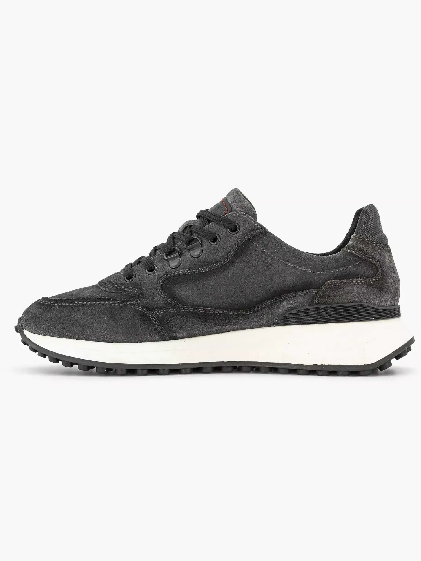 Outlet Grijze Leren Sneaker Heren Sneakers
