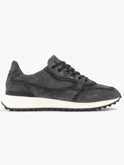 Outlet Grijze Leren Sneaker Heren Sneakers