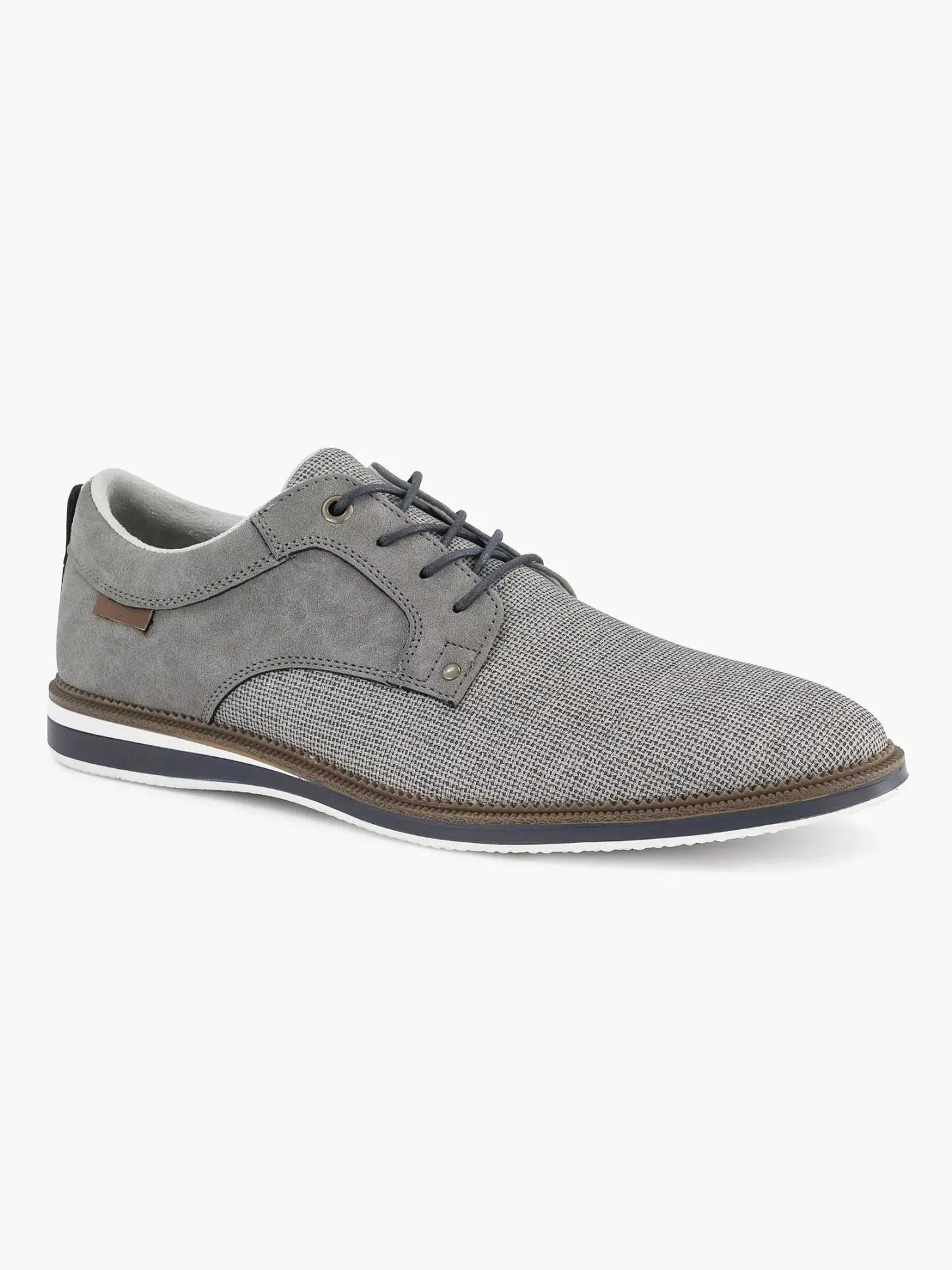Outlet Grijze Veterschoen Heren Geklede Schoenen