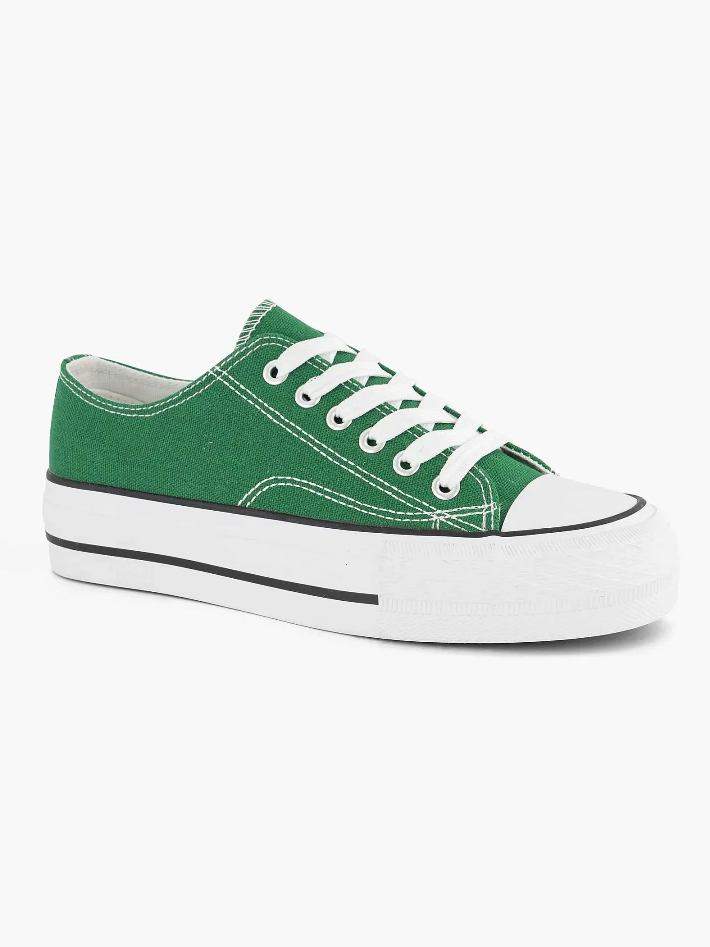 Sale Groene Canvas Sneaker Dames Sneakers