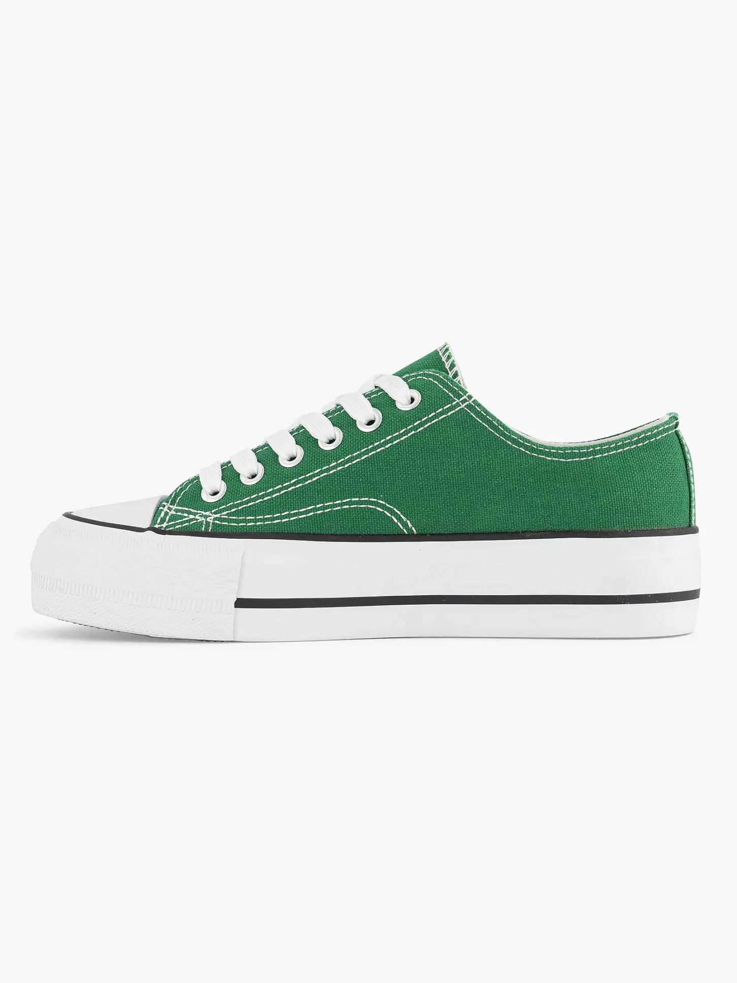Sale Groene Canvas Sneaker Dames Sneakers