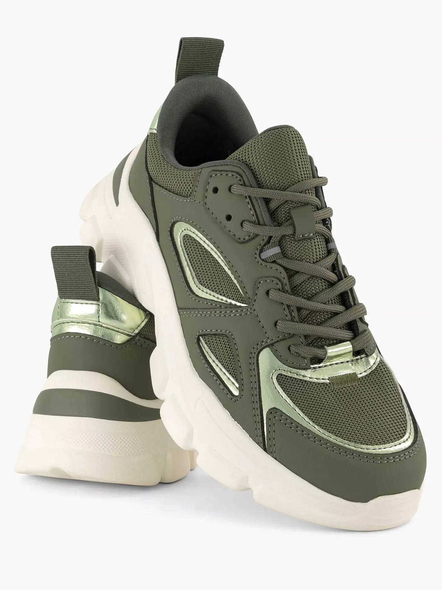 Clearance Groene Chunky Sneaker Dames Sneakers