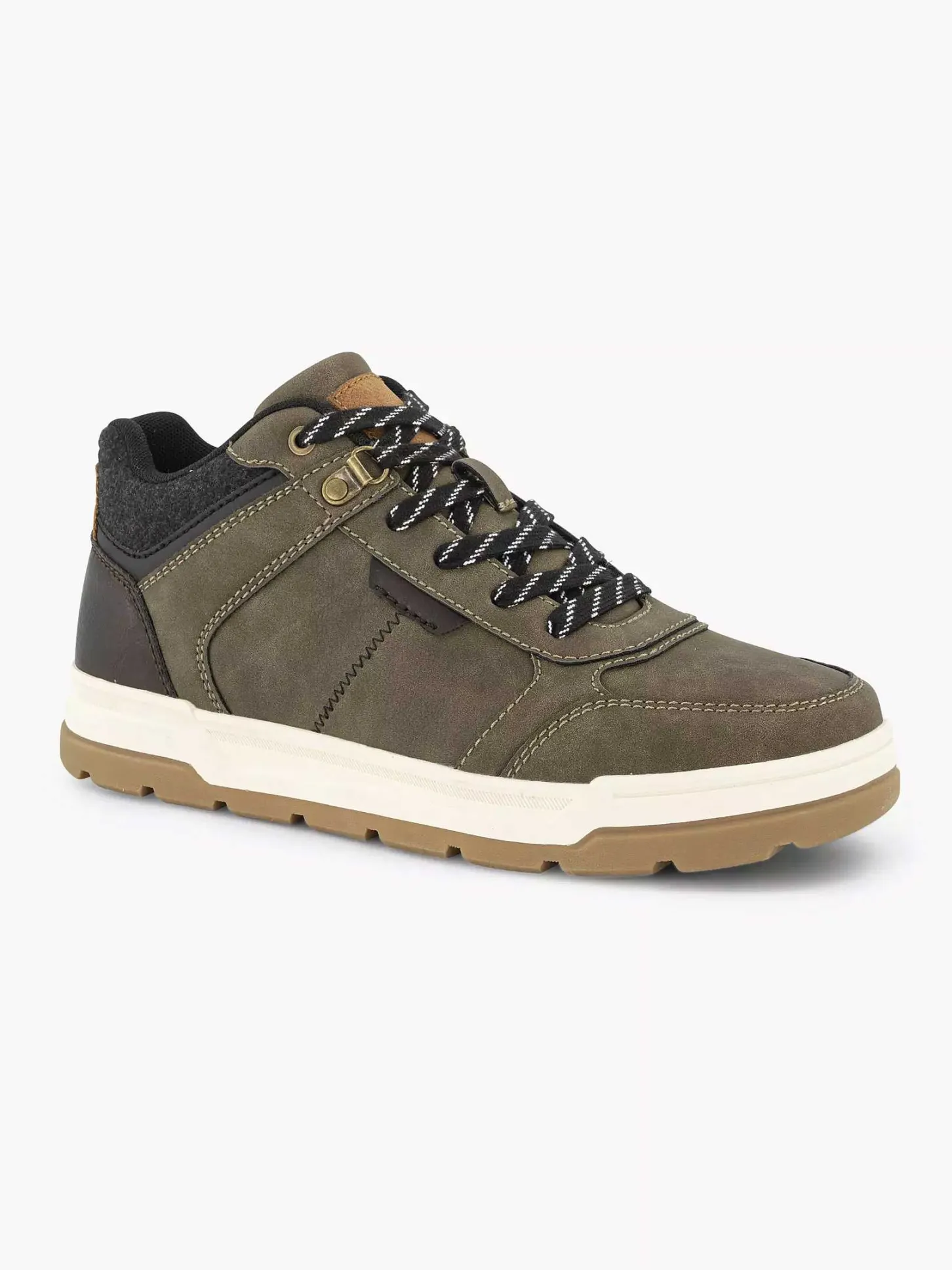 Outlet Groene Hoge Sneaker Heren Sneakers