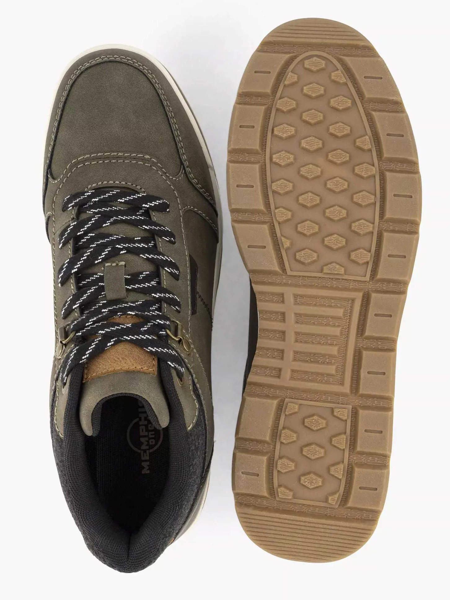 Outlet Groene Hoge Sneaker Heren Sneakers