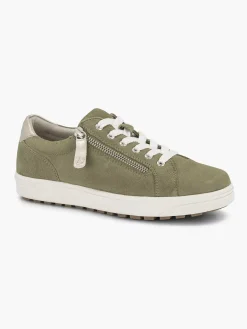 Groene Leren Comfort Sneaker Dames Comfort Schoenen