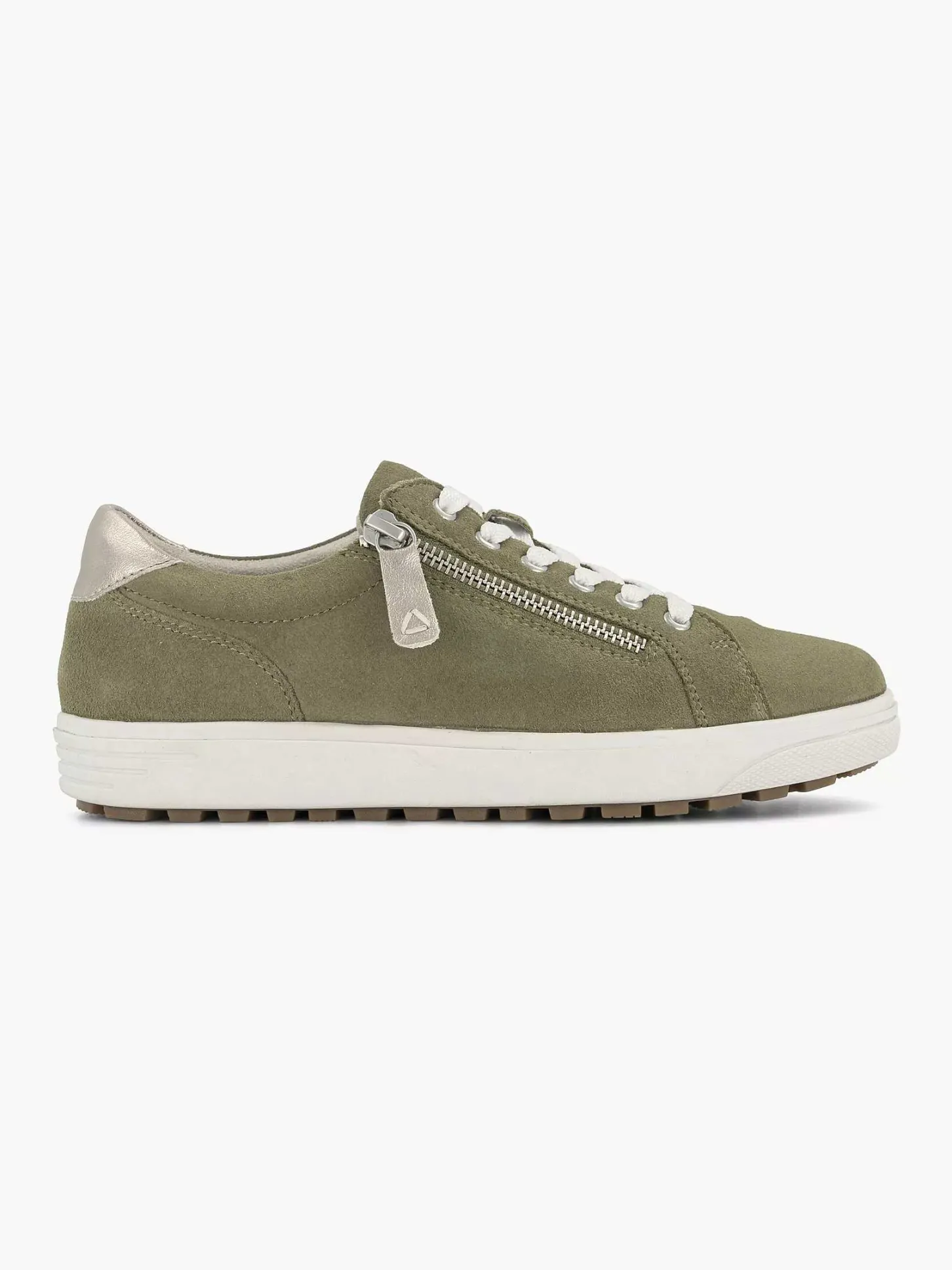 Groene Leren Comfort Sneaker Dames Comfort Schoenen