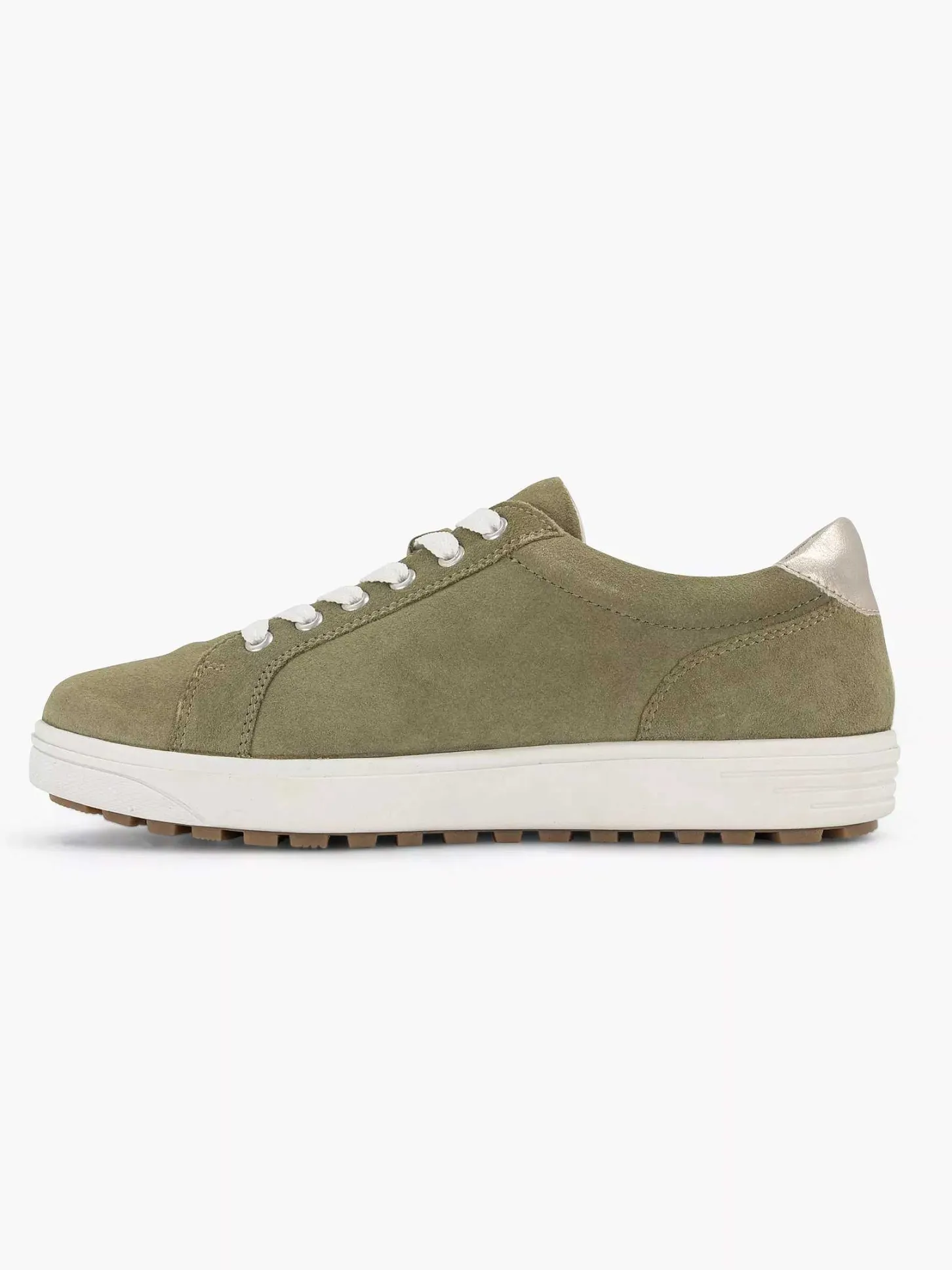 Groene Leren Comfort Sneaker Dames Comfort Schoenen