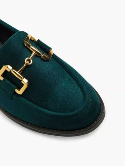Clearance Groene Loafer Sierketting Dames Instappers