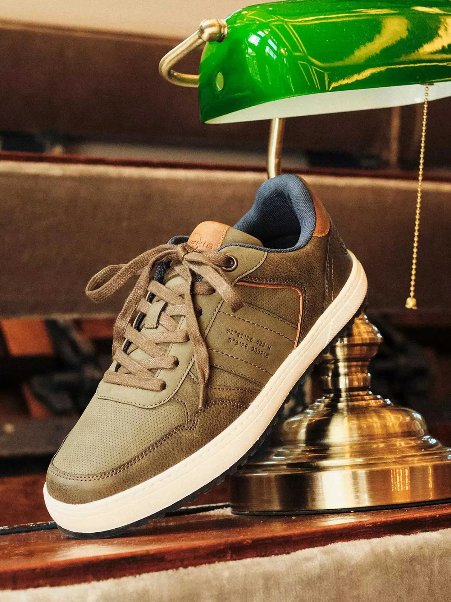 Groene Sneaker Memory Foam Heren Sneakers
