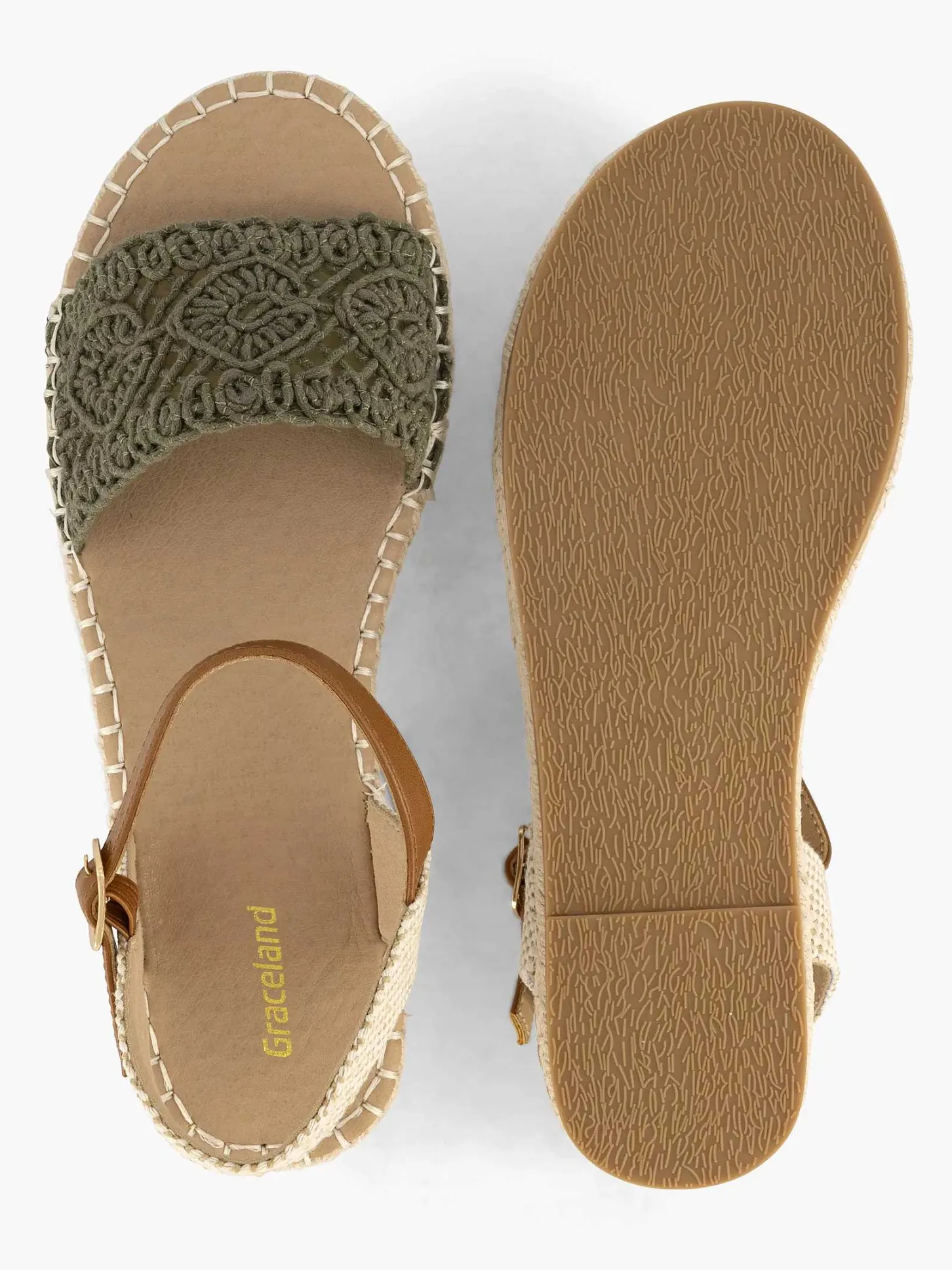 Sale Khaki Sandaal Dames Sandalen