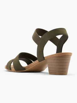 Discount Khaki Sandalette Dames Sandalen