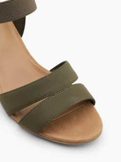 Discount Khaki Sandalette Dames Sandalen