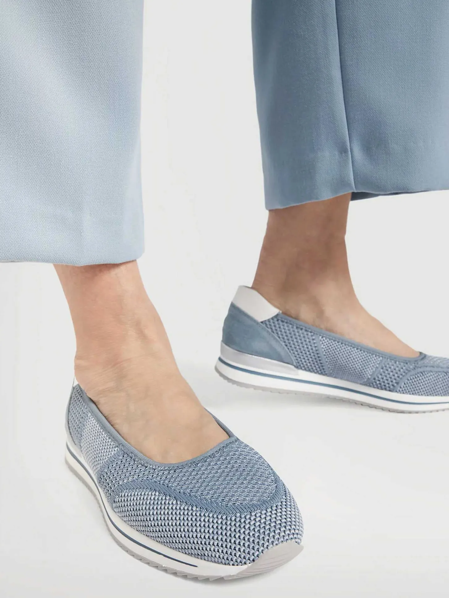 Sale Lichtblauwe Comfort Instapper Dames Comfort Schoenen