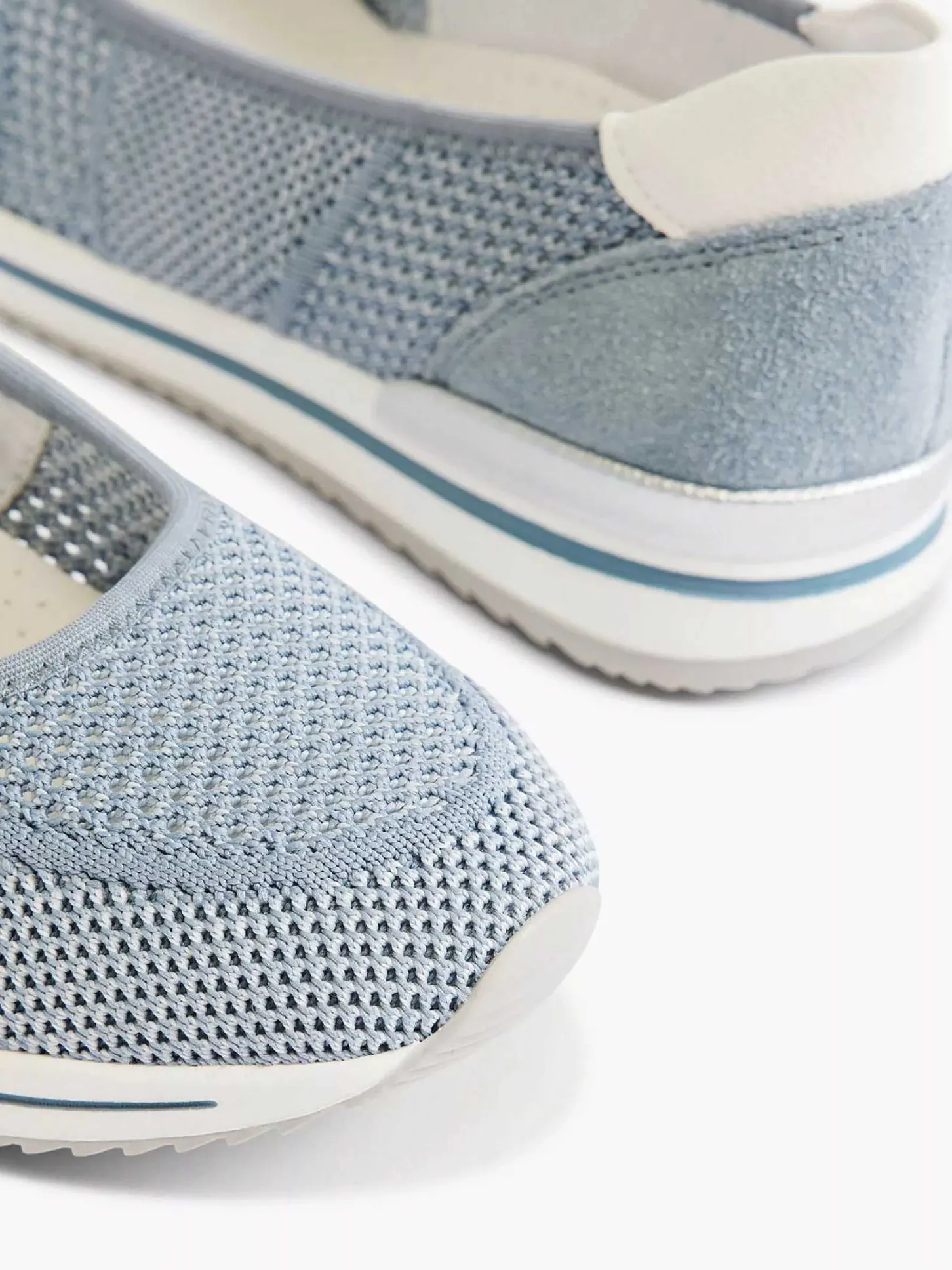 Sale Lichtblauwe Comfort Instapper Dames Comfort Schoenen