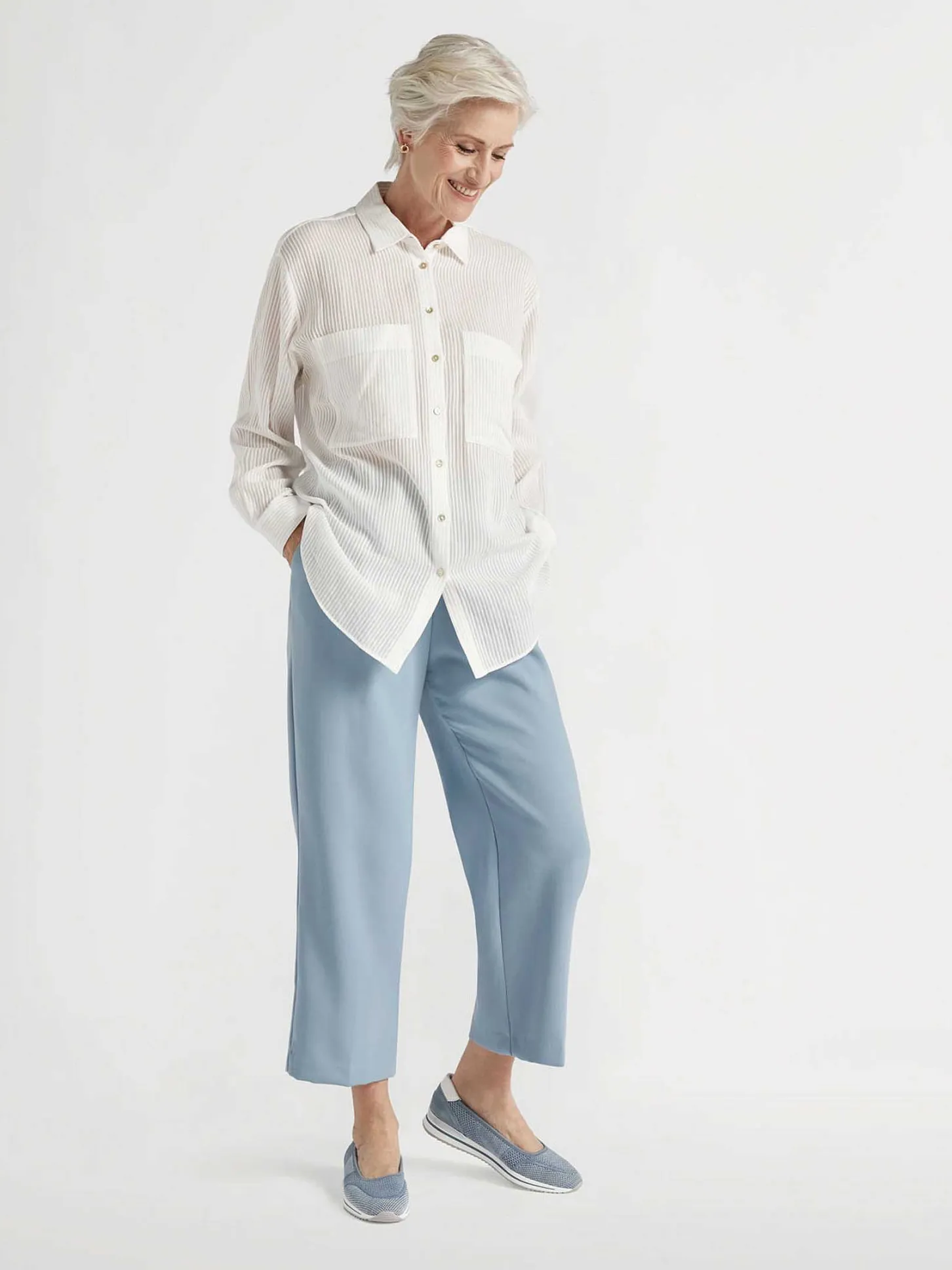Sale Lichtblauwe Comfort Instapper Dames Comfort Schoenen