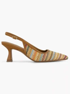 Outlet Lichtbruine Slingback Dames Pumps