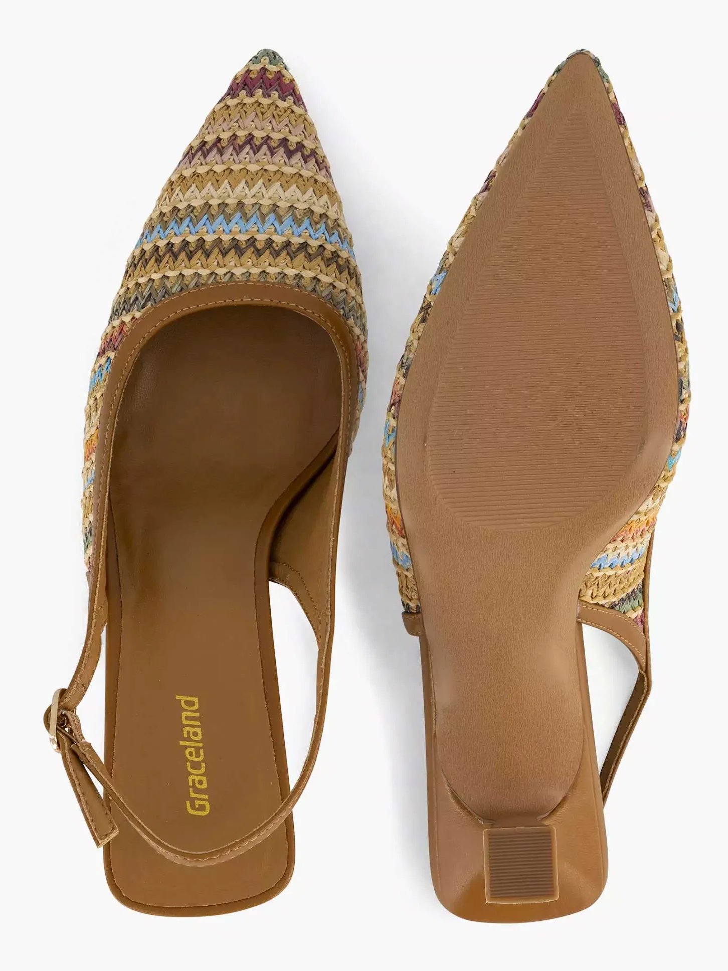 Outlet Lichtbruine Slingback Dames Pumps