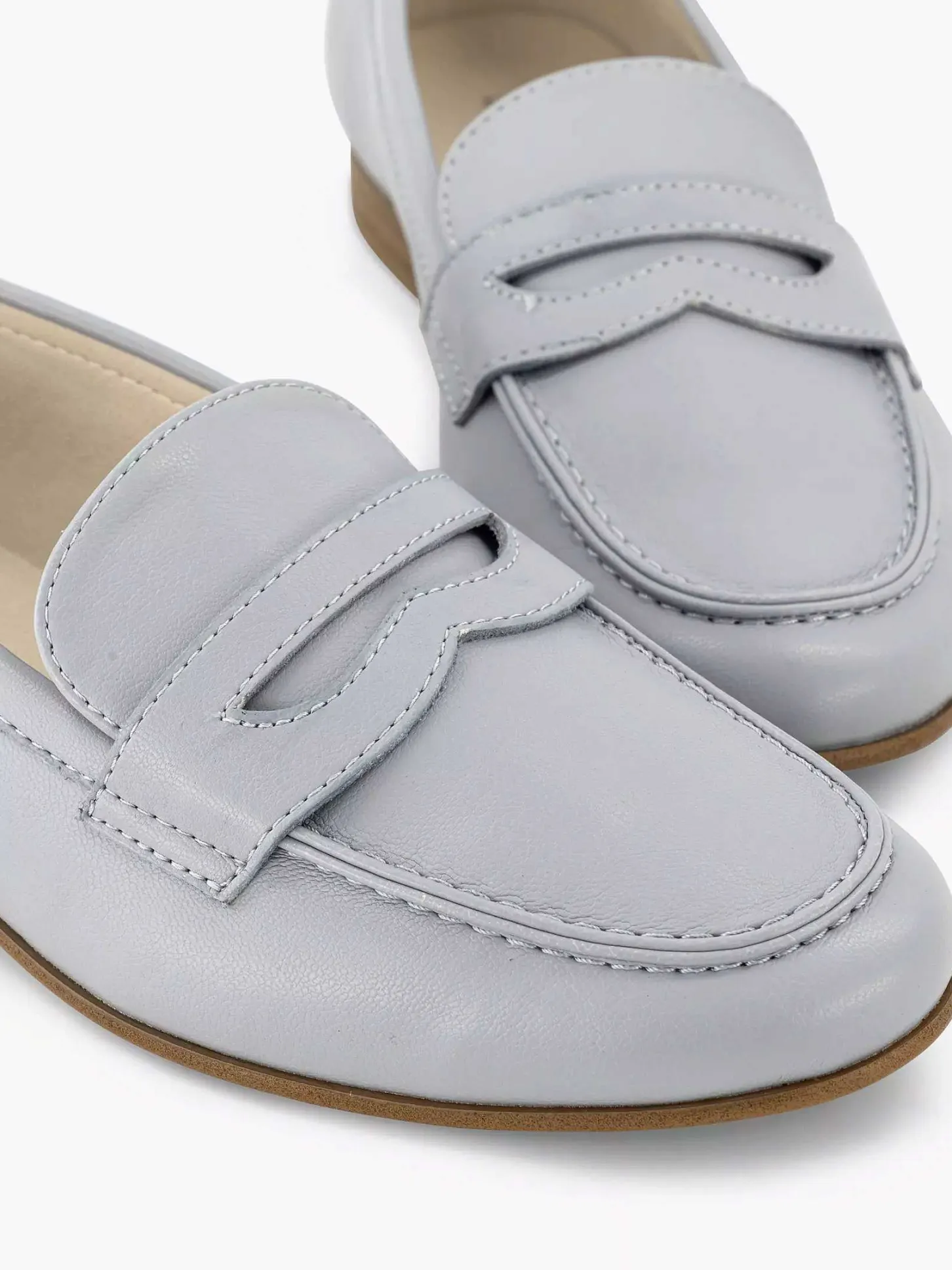 Clearance Lichtgrijze Loafer Dames Instappers