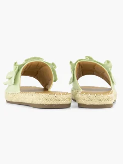 Sale Lichtgroene Slipper Roesjes Dames Slippers