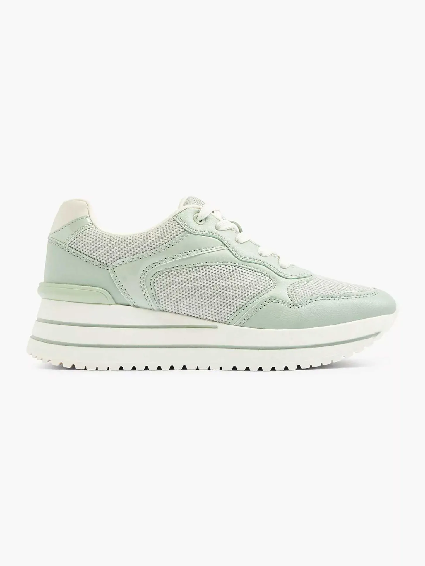 New Lichtgroene Sneaker Platform Dames Sneakers